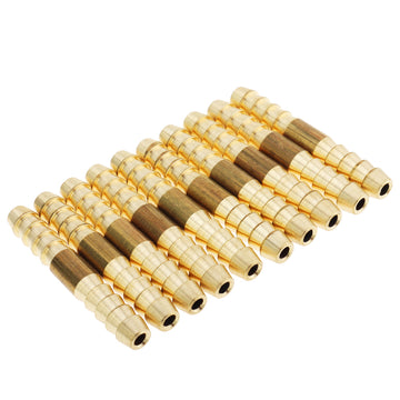 LTWFITTING Brass Barb Hose Splicer Mender 1/8 inch Fitting Air Water Fuel Boat(Pack of 10)